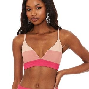 NEW Beach Riot Riza Top Rouge Colorblock